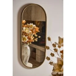 Miroir Ovale En Fer 35.5x89.5cm - Aziru -Magasin Général Pour La Maison 39989 amb 2