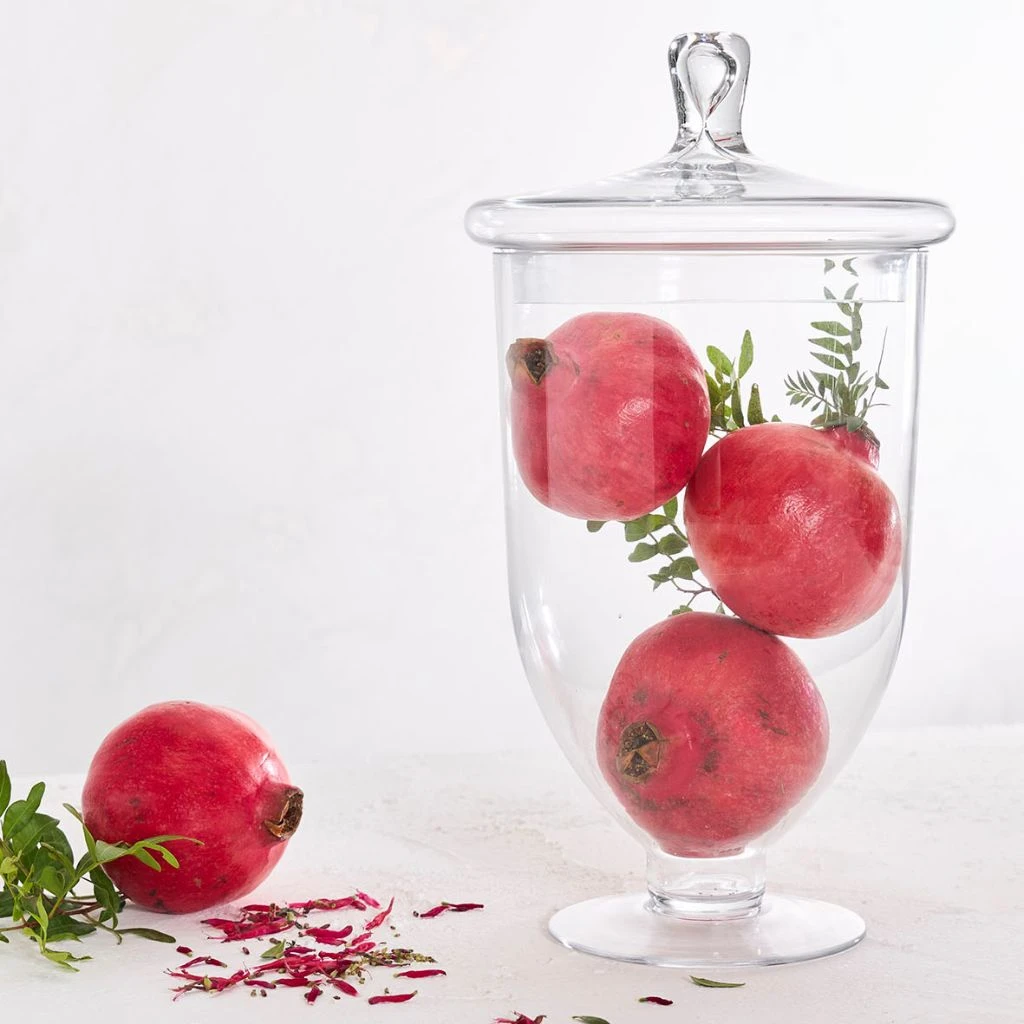 Coupe Sur Pied En Verre Avec Couvercle D21cm - Eloise 2 Coupe Sur Pied En Verre Avec Couvercle D21cm - Eloise – Image 2