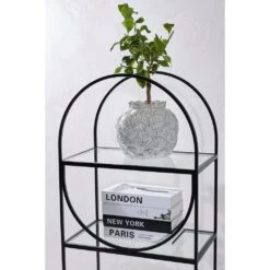 Étagère 3 Niveaux En Verre Et Fer Noir H120cm - Lernet 13 Étagère 3 Niveaux En Verre Et Fer Noir H120cm - Lernet -Magasin Général Pour La Maison 40953 amb 2