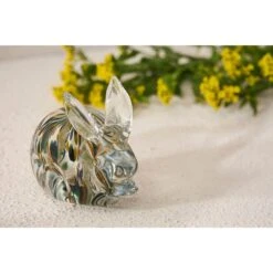 Presse-papier Lapin En Verre Ambre Et Kaki -Magasin Général Pour La Maison 41035 amb 2