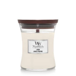 WoodWick Bougie Jarre Parfumée Linge Propre 65h