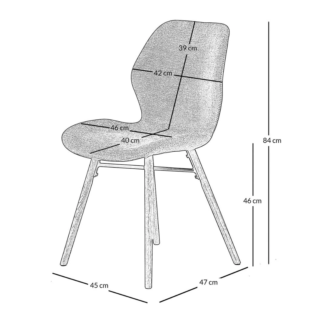 Chaise Salle à Manger En Tissu Soft Touch Bleu Foncé - Keri 6 Chaise Salle à Manger En Tissu Soft Touch Bleu Foncé - Keri – Image 6