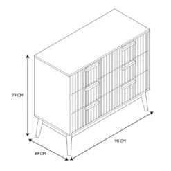 Commode 3 Tiroirs En Pin Naturel - Kara 6 Commode 3 Tiroirs En Pin Naturel - Kara -Magasin Général Pour La Maison 660452 sch ma