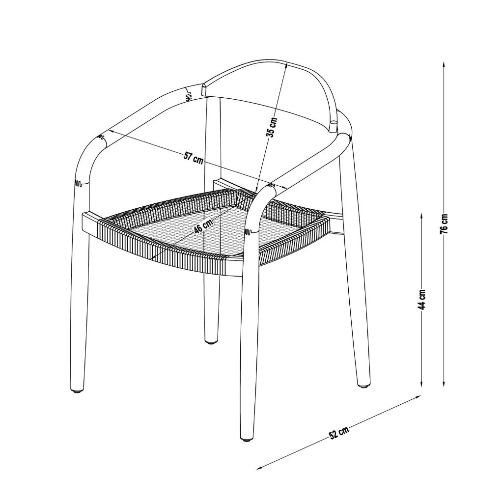 Chaise Avec Accoudoirs En Bois D' Eucalyptus Noir - Anam 10 Chaise Avec Accoudoirs En Bois D' Eucalyptus Noir - Anam – Image 10