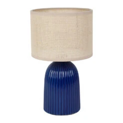 Lampe En Céramique Indigo H28cm - Essencia