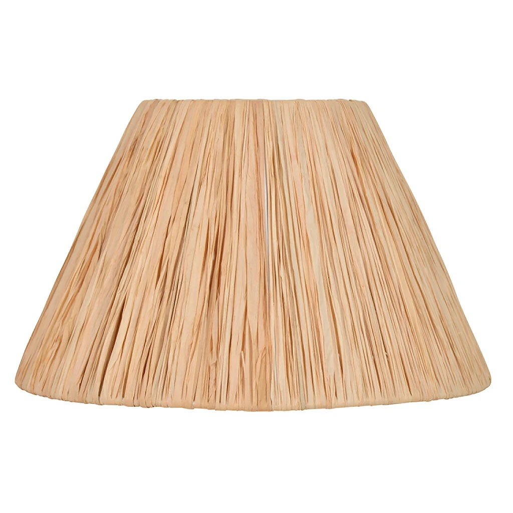 Abat-jour Conique En Raphia Naturel D25cm 1 Abat-jour Conique En Raphia Naturel D25cm