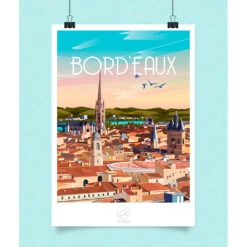 Affiche Ville Bordeaux 42x59.4cm