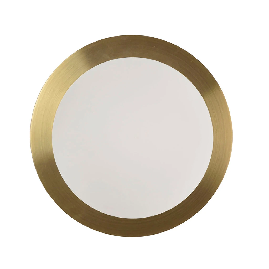 Applique En Metal Doré Et Verre Laiton D18cm Blanc - Manor 6 Applique En Metal Doré Et Verre Laiton D18cm Blanc - Manor – Image 6