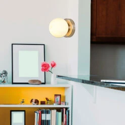 Applique En Metal Et Verre H12cm Alu Brosse - Seventy -Magasin Général Pour La Maison applique en metal et verre h12cm alu brosse seventy 622616 622616 FRN04 WEB 1