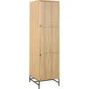 Armoire Colonne 2 Portes En Bois Naturel H200cm - Albany