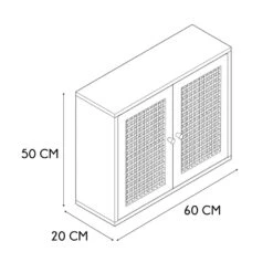 Armoire Murale 2 Portes Bois Et Cannage 60xh50cm - Baia 7 Armoire Murale 2 Portes Bois Et Cannage 60xh50cm - Baia -Magasin Général Pour La Maison armoire murale 2 portes bois et cannage 60xh50cm baia 664447 664447 FRN04 WEB