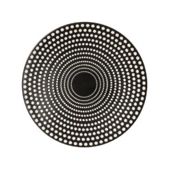 Assiette à Dessert En Grès Pois Noir D20.5cm - Galaxy