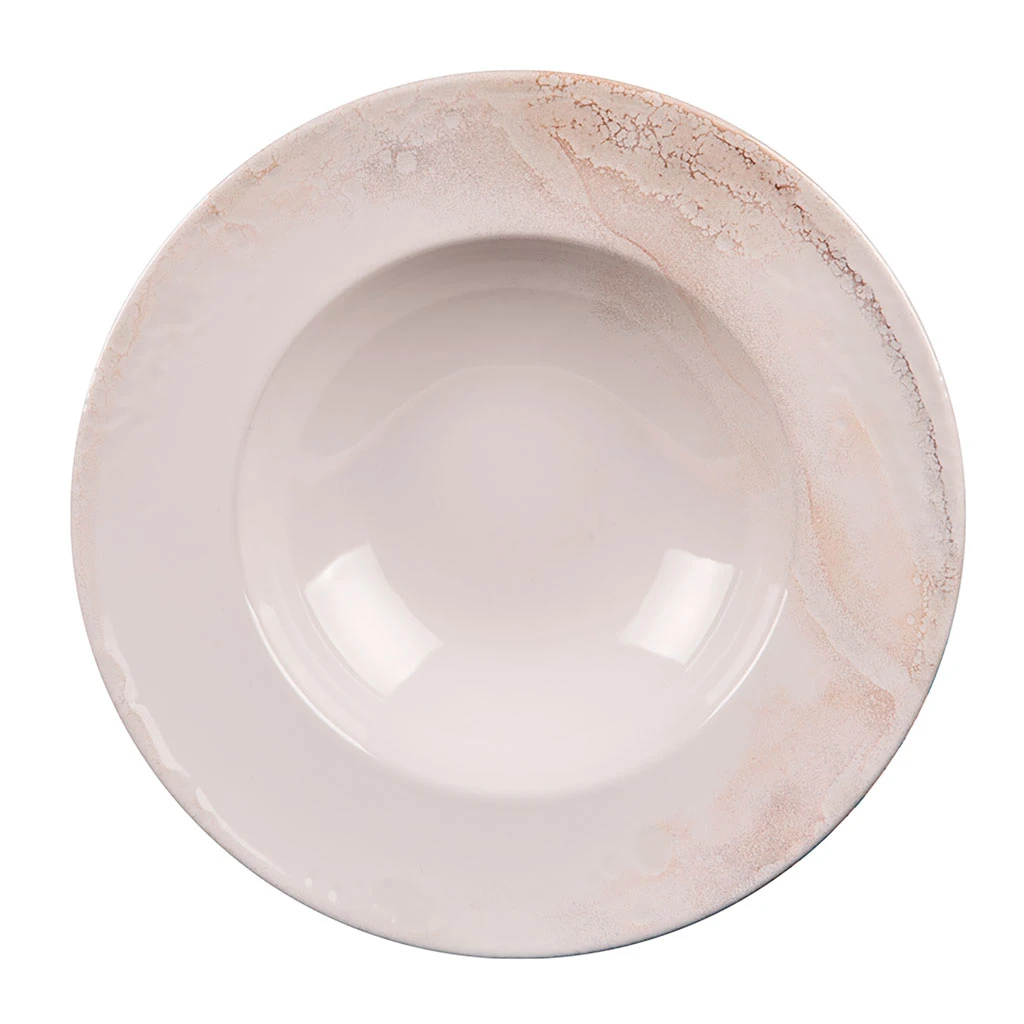 Assiette Calotte En Grès Blanc D27cm - Mojave 1 Assiette Calotte En Grès Blanc D27cm - Mojave