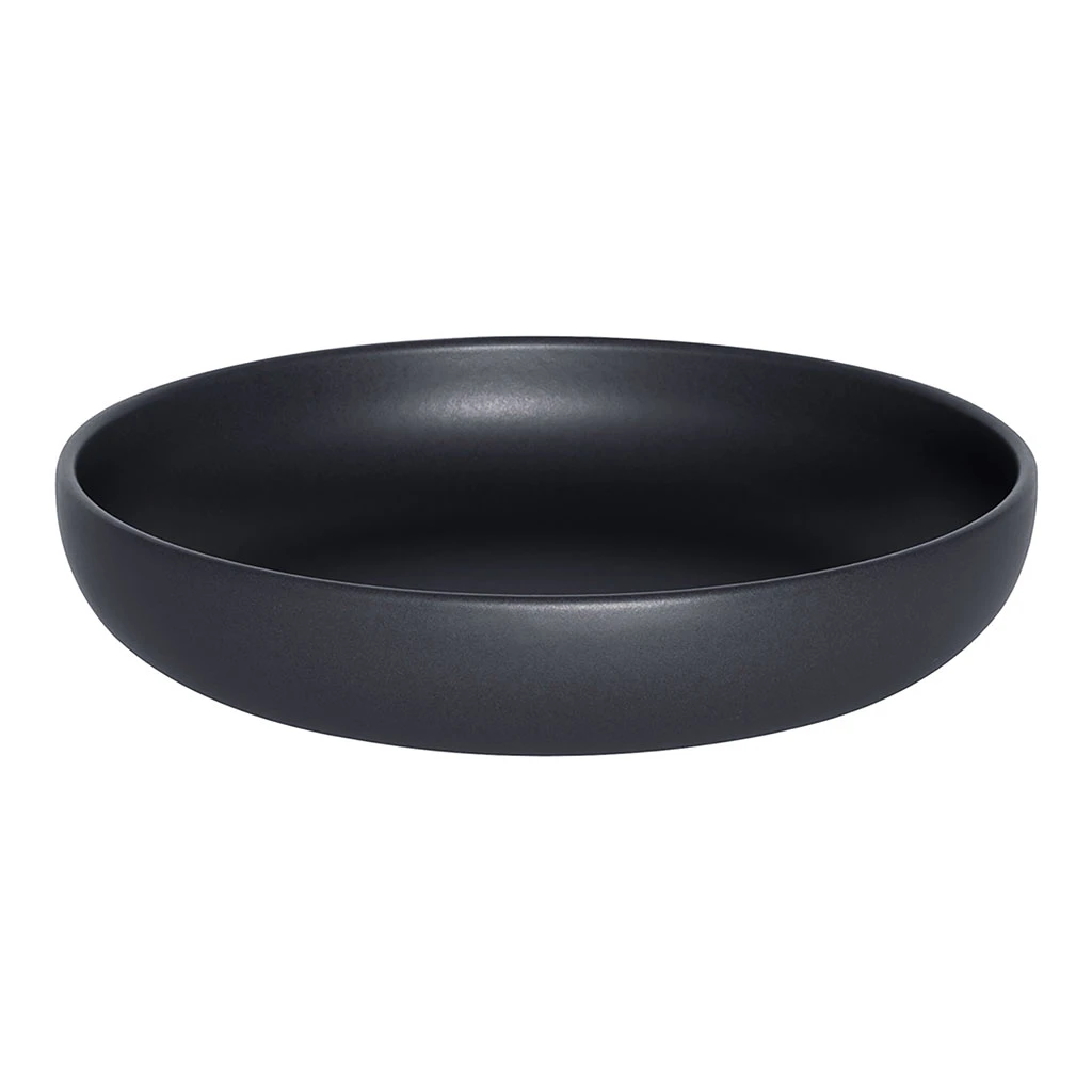 Assiette Calotte En Gres Noir D22cm - Uno 1 Assiette Calotte En Gres Noir D22cm - Uno