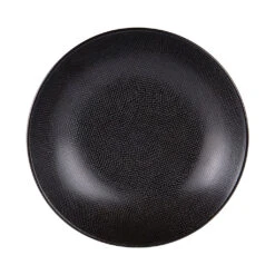Assiette Calotte En Grès Noir D25cm - Vesuvio