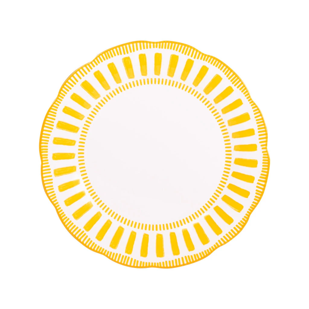 Assiette Calotte En Porcelaine Jaune D22cm - Napoli 1 Assiette Calotte En Porcelaine Jaune D22cm - Napoli