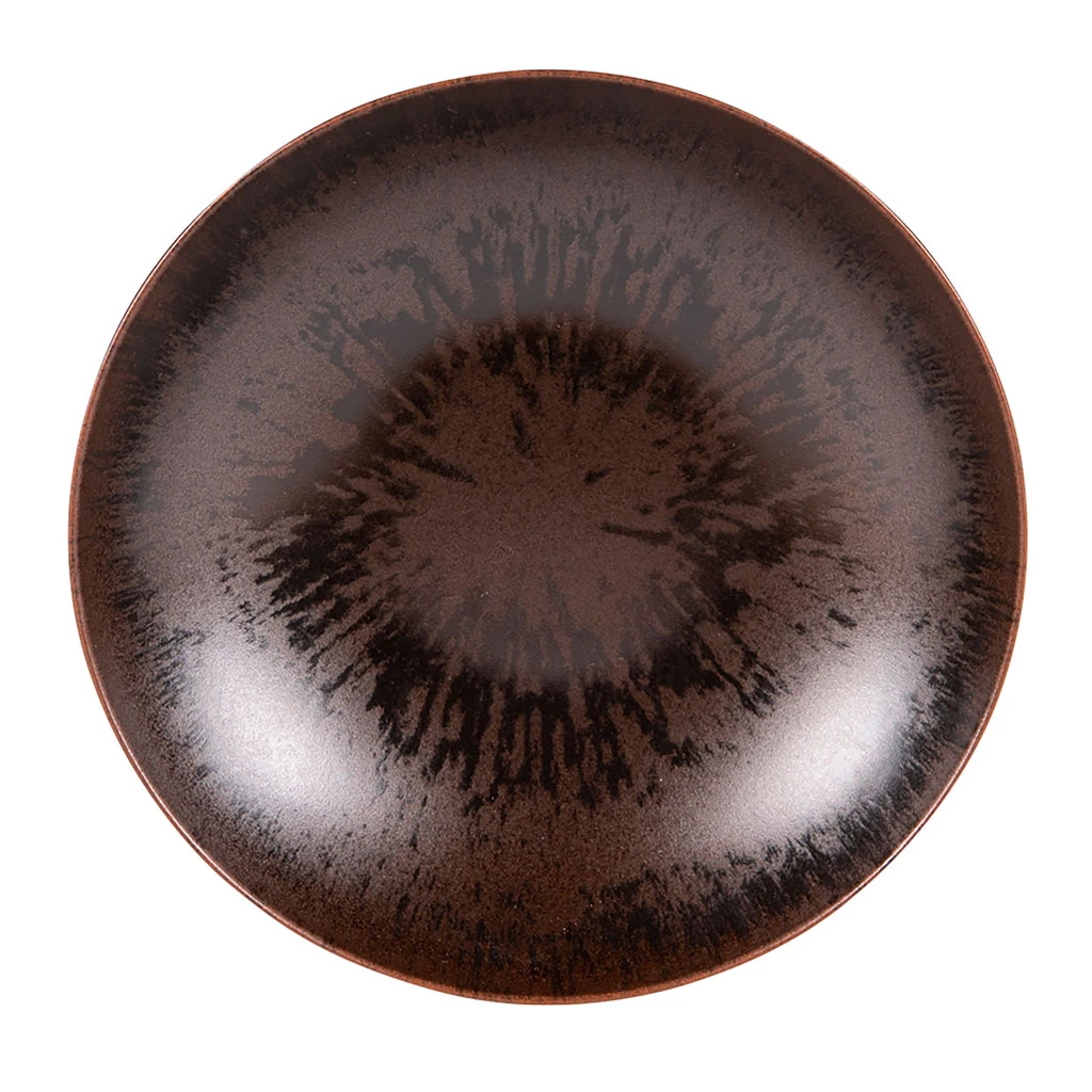 Assiette De Dessert En Grès Marron D21cm - Onyx 1 Assiette De Dessert En Grès Marron D21cm - Onyx