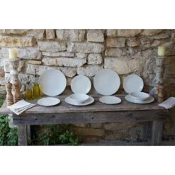 Assiette Plate En Grès Crème D27cm - Vesuvio 8 Assiette Plate En Grès Crème D27cm - Vesuvio -Magasin Général Pour La Maison assiette plate d27cm vesuvio creme 607870 607870 FRN05 WEB 2