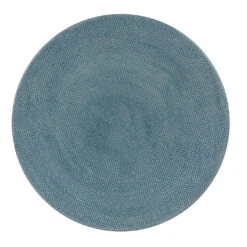 Assiette Plate En Gres Bleu D27cm - Vesuvio