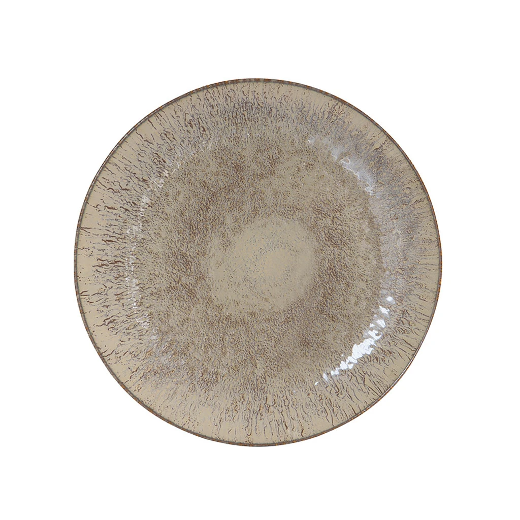 Assiette Plate En Grès Brun D27cm - Akaris 1 Assiette Plate En Grès Brun D27cm - Akaris