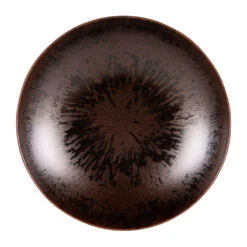Assiette Plate En Grès Marron D27cm - Onyx