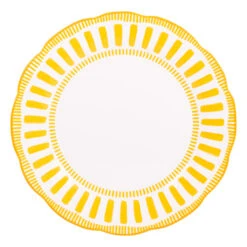 Assiette Plate En Porcelaine Jaune D27cm - Napoli