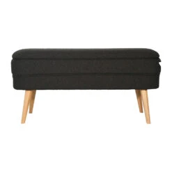 Banc Coffre Bouclette Anthracite - Eleonor
