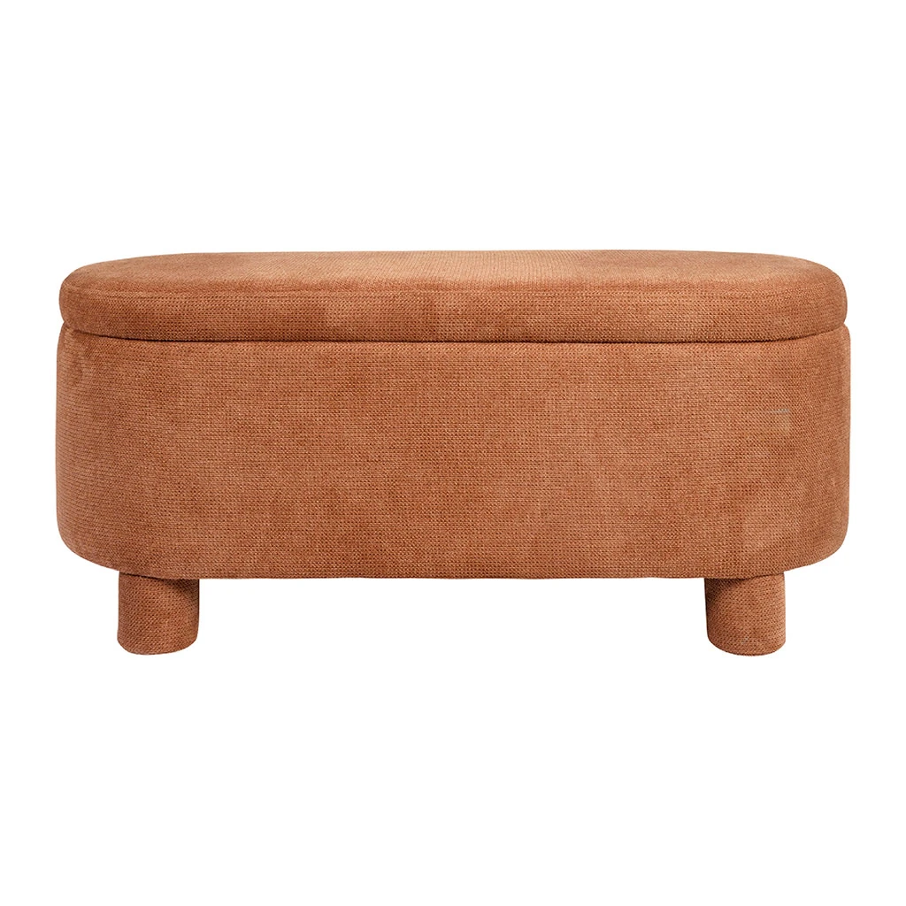 Banc Coffre En Tissu Terracotta - Tessia 1 Banc Coffre En Tissu Terracotta - Tessia