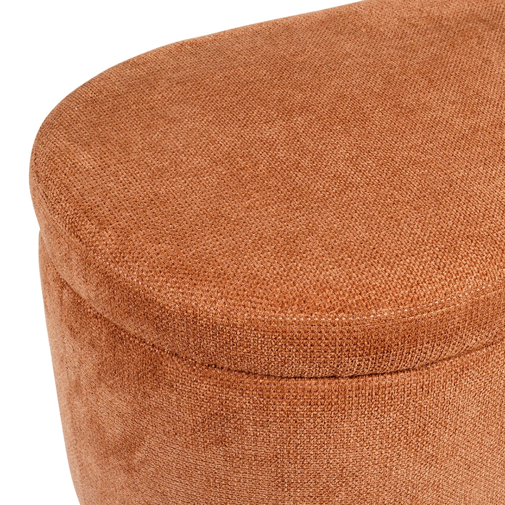 Banc Coffre En Tissu Terracotta - Tessia 3 Banc Coffre En Tissu Terracotta - Tessia – Image 3