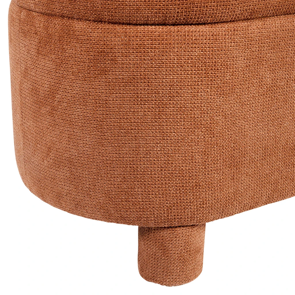 Banc Coffre En Tissu Terracotta - Tessia 5 Banc Coffre En Tissu Terracotta - Tessia – Image 5