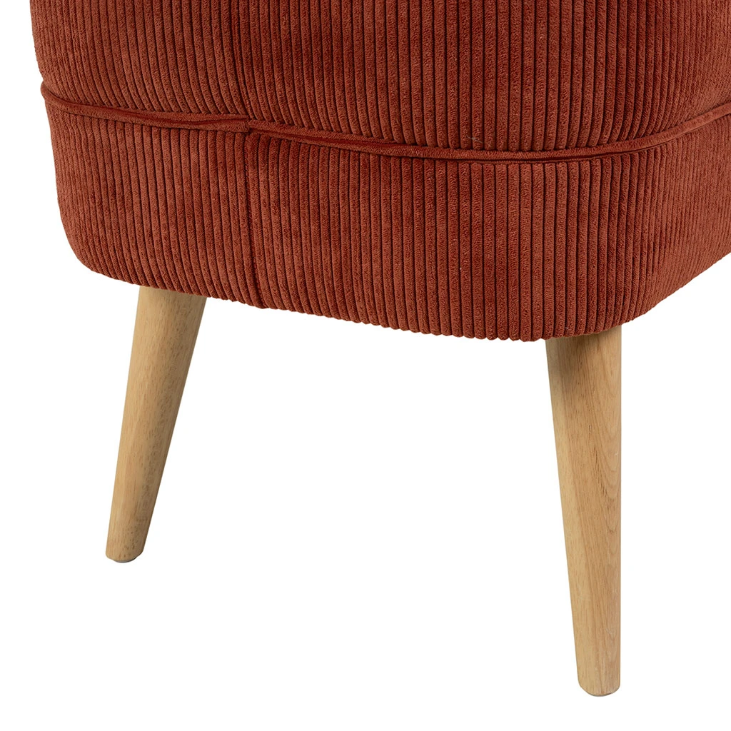 Banc Coffre En Velours Côtelé Terracotta - Eleonor 5 Banc Coffre En Velours Côtelé Terracotta - Eleonor – Image 5