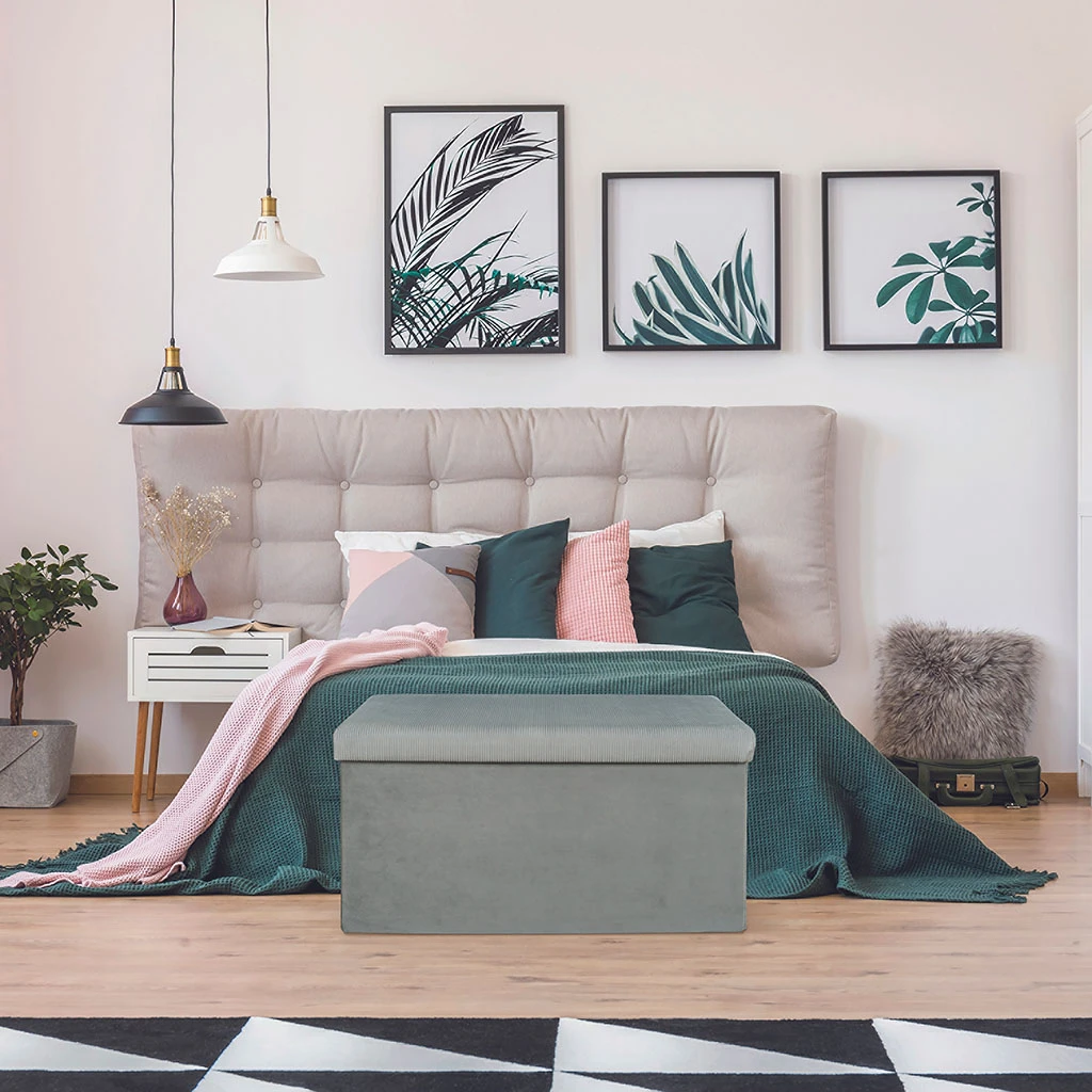 Banc Coffre Pliable En Velours Côtelé Gris - Julia 7 Banc Coffre Pliable En Velours Côtelé Gris - Julia – Image 7