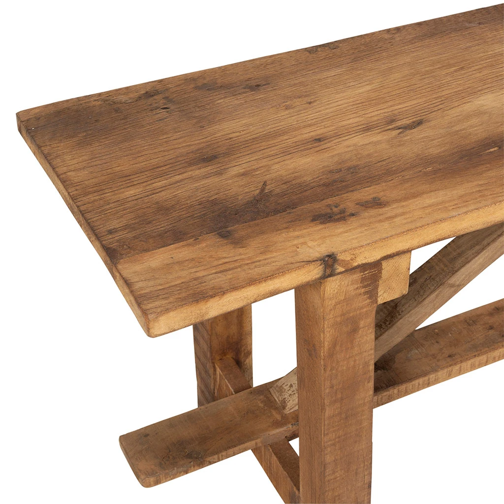 Banc En Bois Recyclé Naturel - Campagne 3 Banc En Bois Recyclé Naturel - Campagne – Image 3