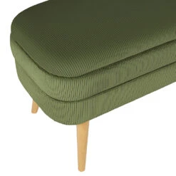 Banc Coffre En Velours Côtelé Kaki - Eleonor -Magasin Général Pour La Maison banc en polyester metal kaki eleonor 320015 320015 DET02 WEB
