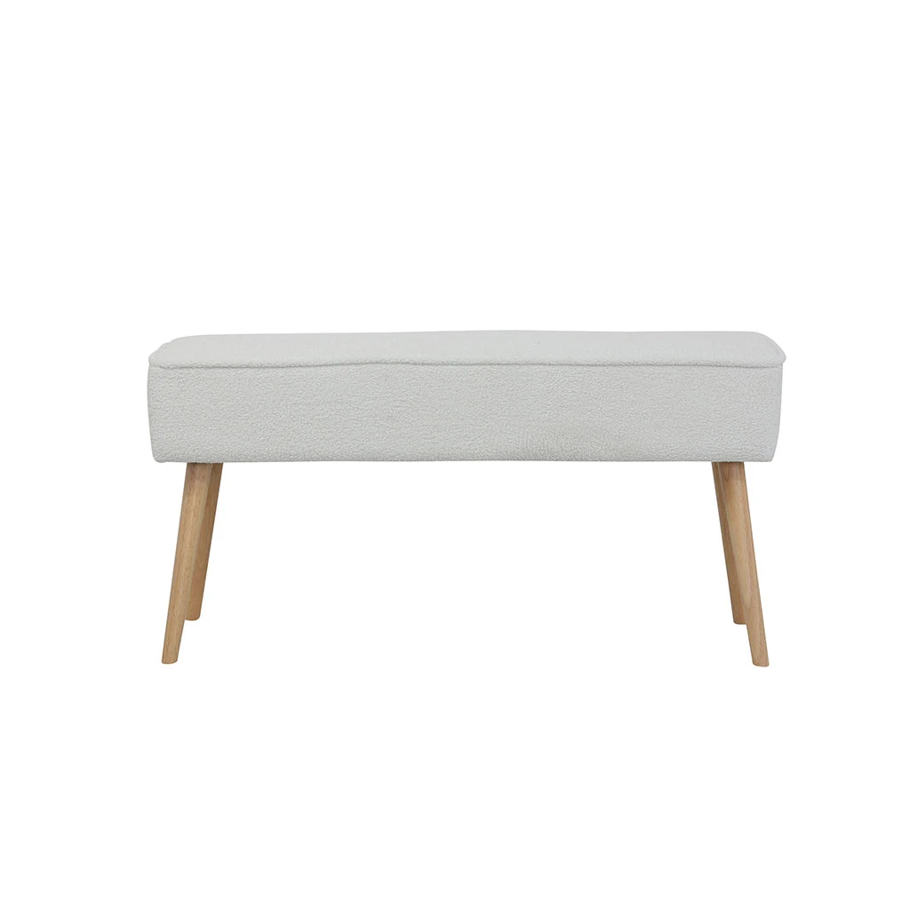 Banc En Tissu Bouclette Ecru - Popy 1 Banc En Tissu Bouclette Ecru - Popy
