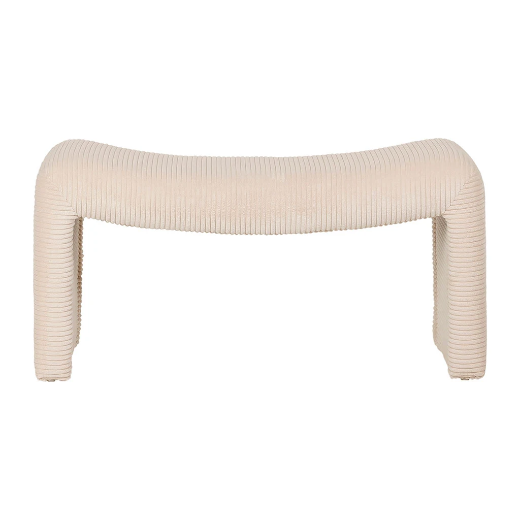 Banc En Velours Côtelé écru - Minimal 1 Banc En Velours Côtelé écru - Minimal