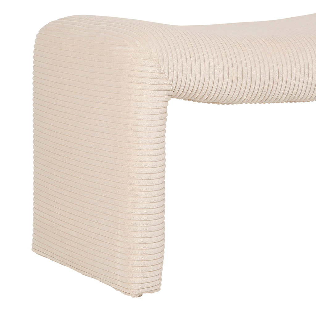 Banc En Velours Côtelé écru - Minimal 3 Banc En Velours Côtelé écru - Minimal – Image 3