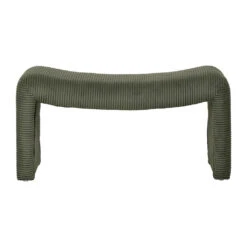 Banc En Velours Côtelé Vert - Minimal