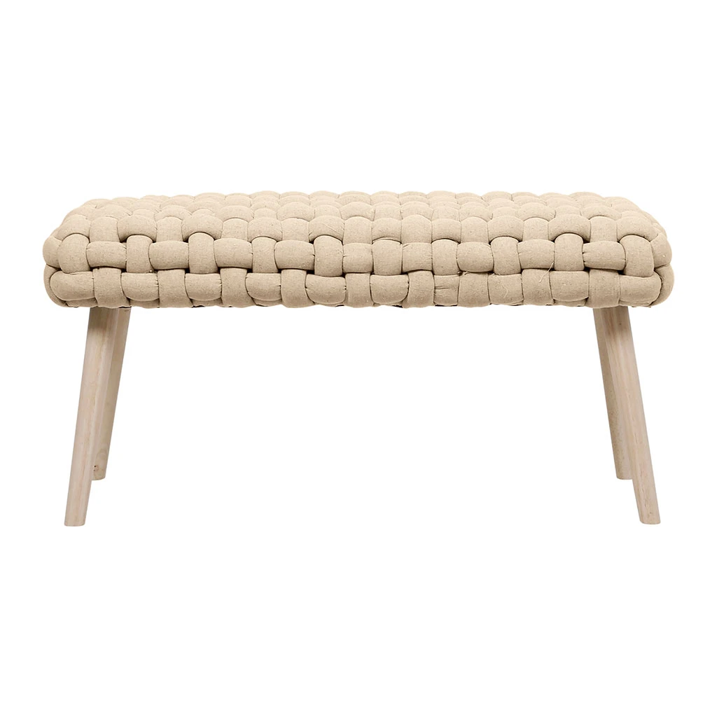 Banc Naturel En Tissu Et Pin - Element 1 Banc Naturel En Tissu Et Pin - Element