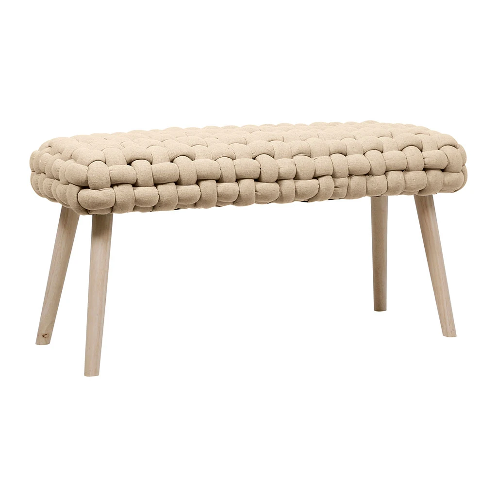 Banc Naturel En Tissu Et Pin - Element 2 Banc Naturel En Tissu Et Pin - Element – Image 2