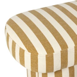 Banc Rayé En Coton Camel Et Bois D'hévéa - Belly 6 Banc Rayé En Coton Camel Et Bois D'hévéa - Belly -Magasin Général Pour La Maison banc raye en coton camel et bois d hevea belly 78536 78536 DET02 WEB