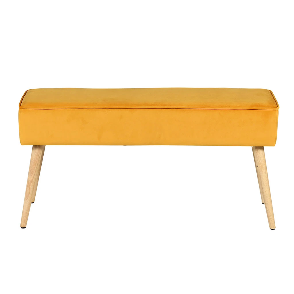 Banc Scandinave Velours Moutarde - Popy 1 Banc Scandinave Velours Moutarde - Popy
