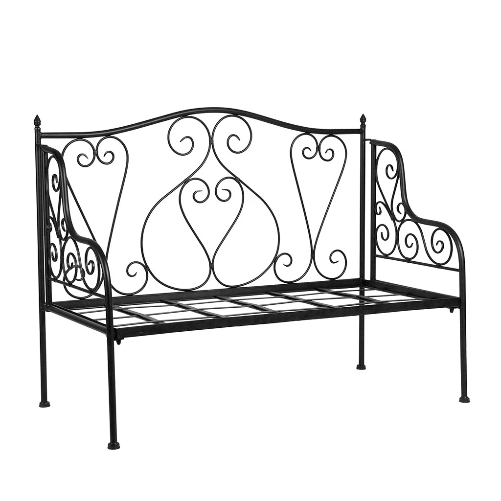 Banquette 2 Places En Fer Forge Brun - Volute 5 Banquette 2 Places En Fer Forge Brun - Volute – Image 5