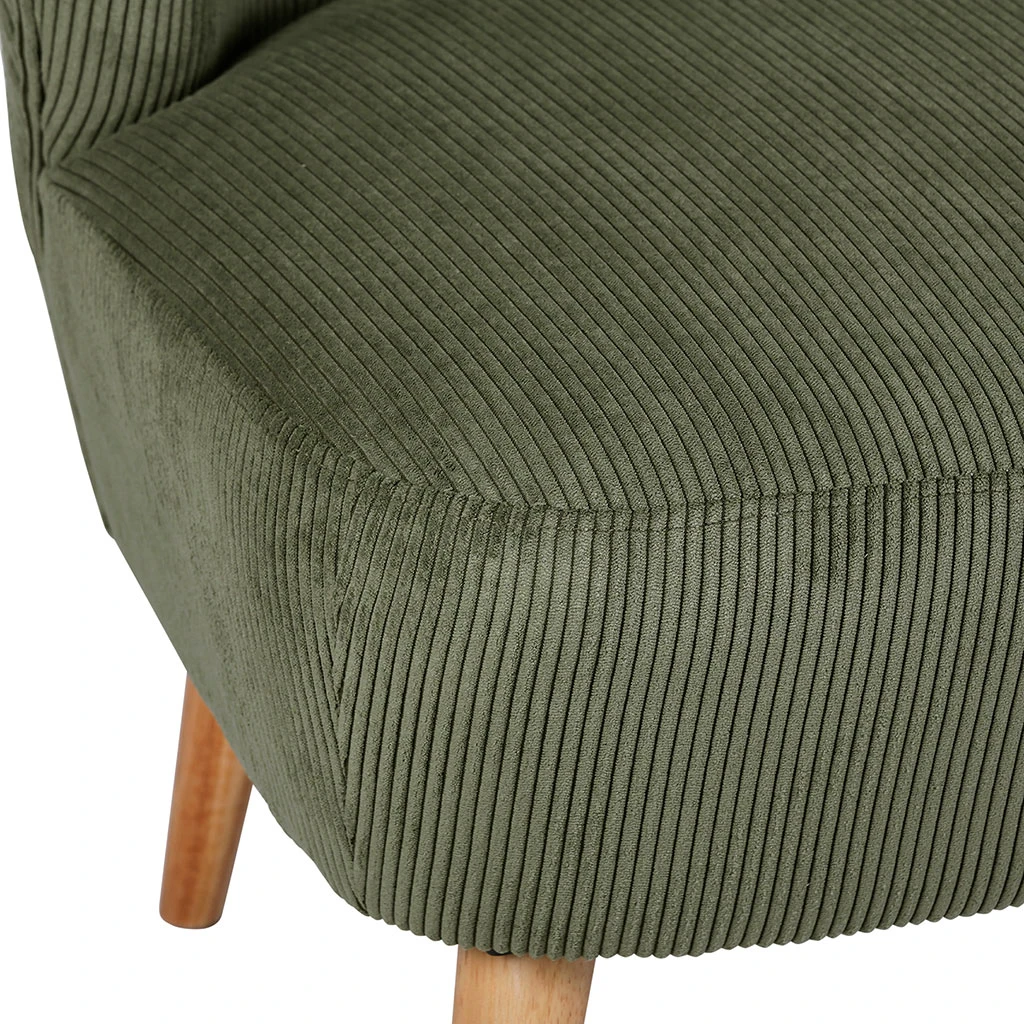Banquette 2 Places En Velours Côtelé Kaki - Eleonor 3 Banquette 2 Places En Velours Côtelé Kaki - Eleonor – Image 3