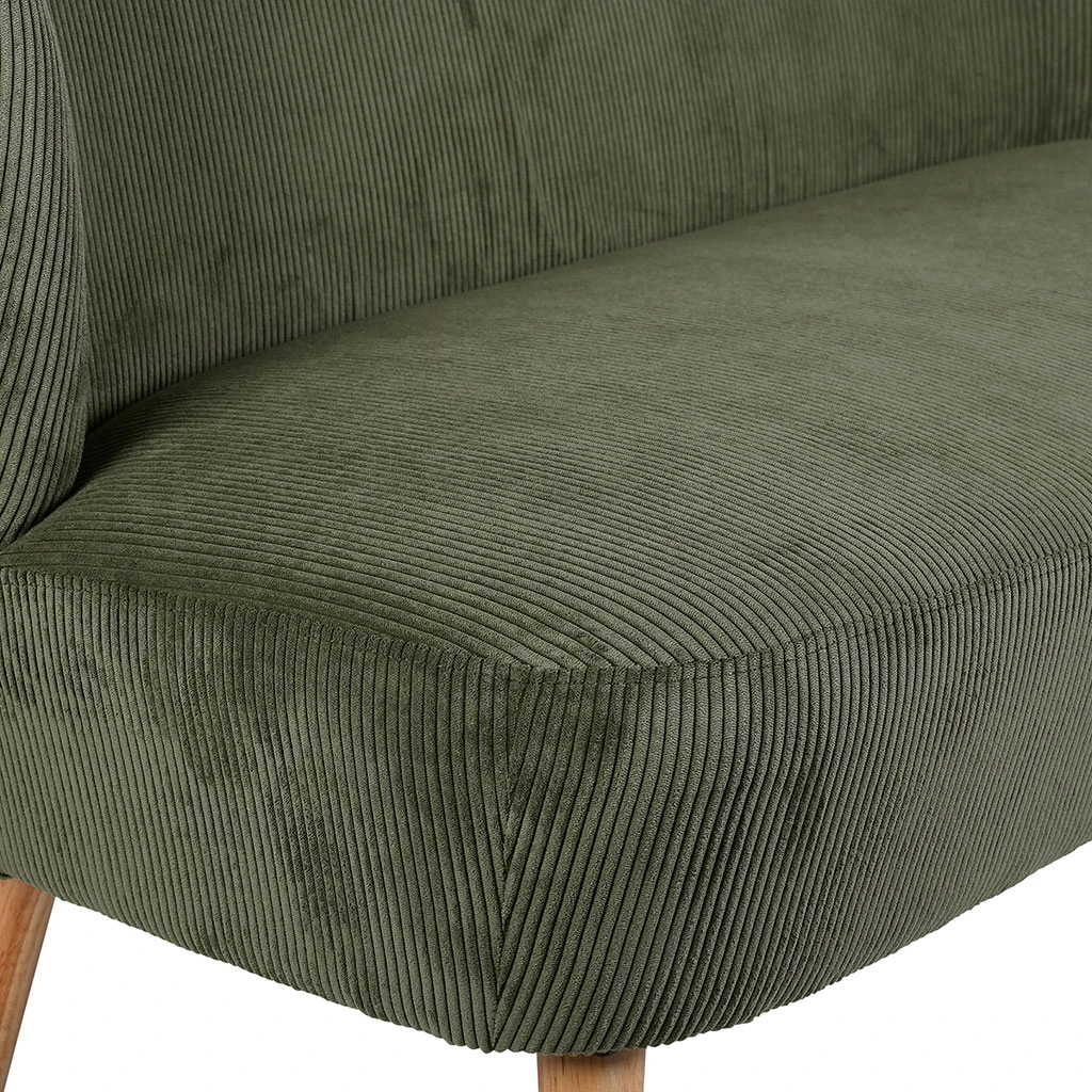 Banquette 2 Places En Velours Côtelé Kaki - Eleonor 5 Banquette 2 Places En Velours Côtelé Kaki - Eleonor – Image 5