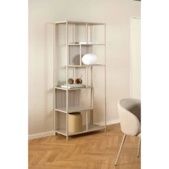 Bibliothèque En Acier Gris H185cm - Seaford -Magasin Général Pour La Maison bibliotheque en acier gris h185cm seaford 698975 698975 FRN03 WEB 1