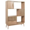 Bibliotheque En Bois Naturel H140cm - Kara