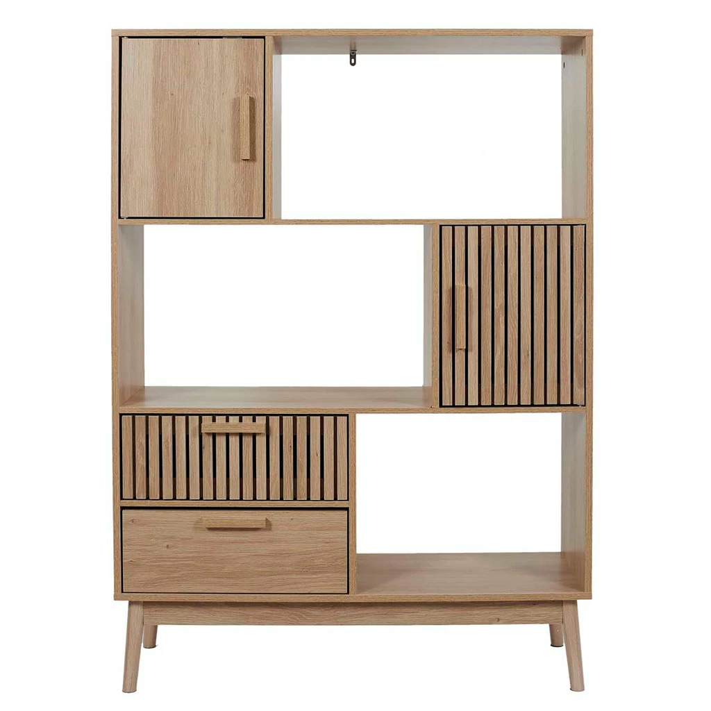 Bibliotheque En Bois Naturel H140cm - Kara 3 Bibliotheque En Bois Naturel H140cm - Kara – Image 3