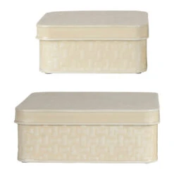 Boîte Gigogne (x2) En Fer Ivoire