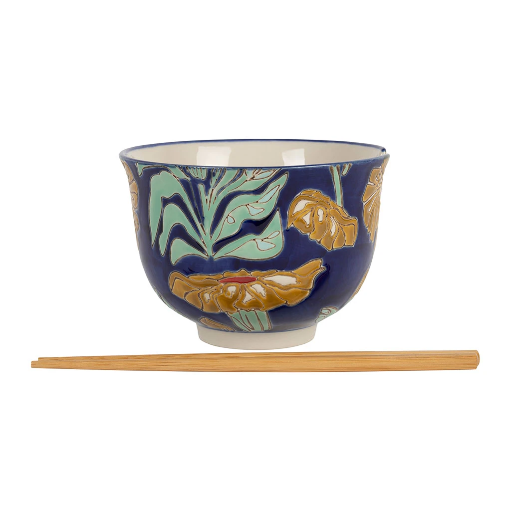 Bol En Grès Et Bambou Et Baguettes Multicolore - Flaura 3 Bol En Grès Et Bambou Et Baguettes Multicolore - Flaura – Image 3